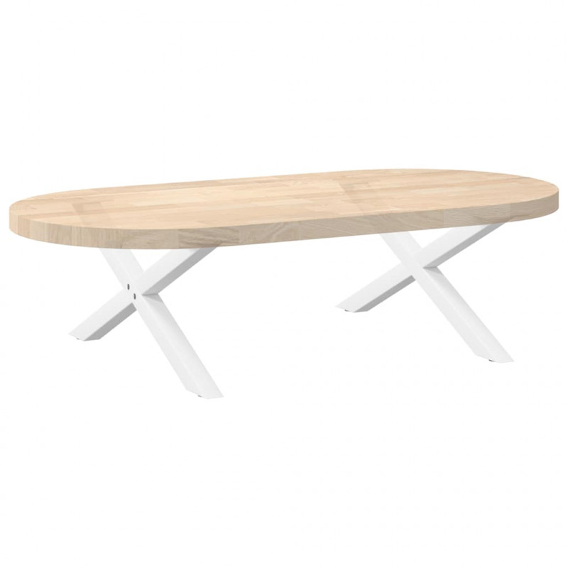 Nogi do stolika kawowego w kształcie litery X 2 szt. Białe 70x(30-31) cm Stal