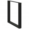 Nogi do stołu jadalnego w kształcie litery U 3 szt. Czarne 80x(72-73) cm Stal