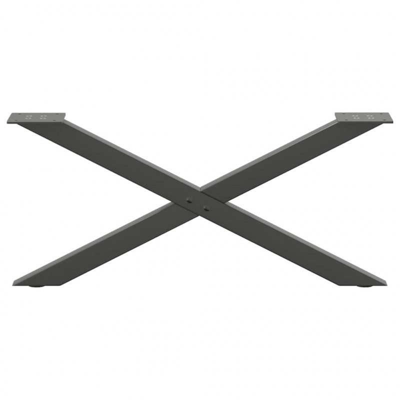 Nogi do stolika kawowego w kształcie litery X 2 szt. Antracyt 70x(30-31) cm Stal