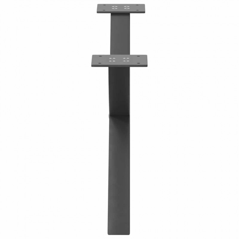 Nogi do stolika kawowego w kształcie litery X 2 szt. Antracyt 70x(30-31) cm Stal