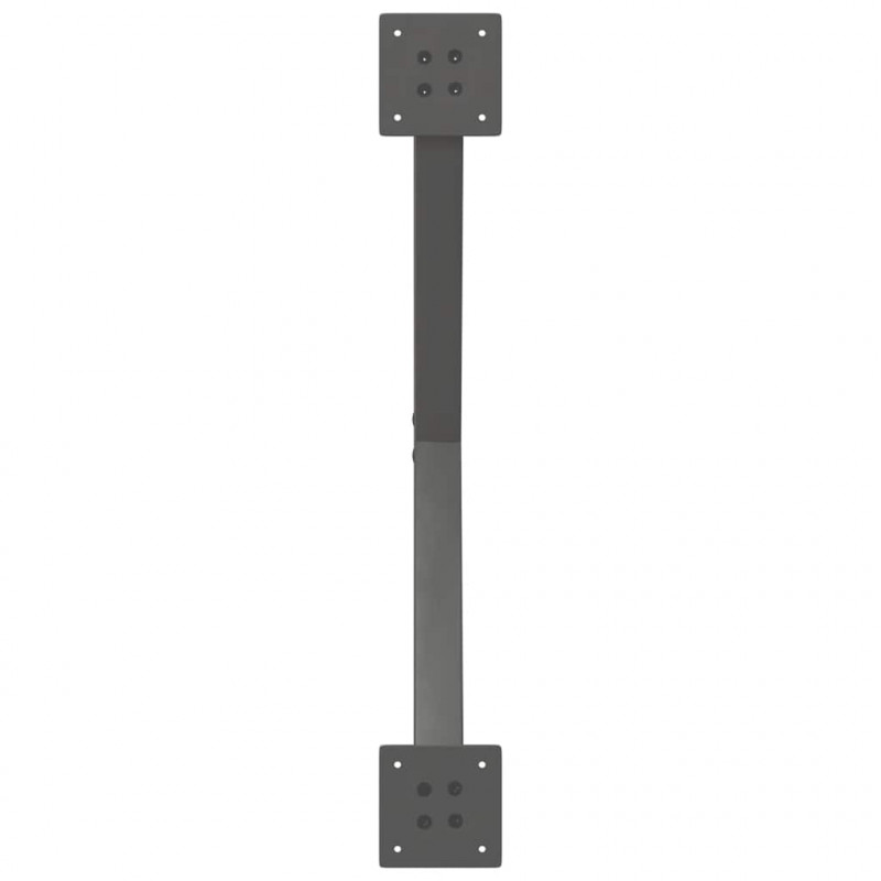 Nogi do stolika kawowego w kształcie litery X 2 szt. Antracyt 70x(30-31) cm Stal