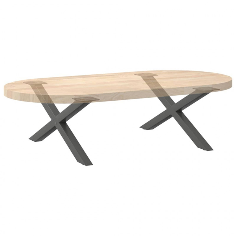 Nogi do stolika kawowego w kształcie litery X 2 szt. Antracyt 70x(30-31) cm Stal