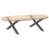 Nogi do stolika kawowego w kształcie litery X 2 szt. Antracyt 70x(30-31) cm Stal