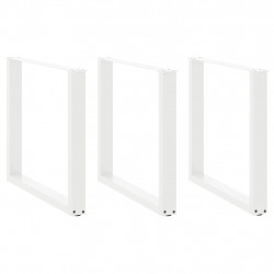 Nogi do stołu jadalnego w kształcie litery U 3 szt. Białe 80x(72-73) cm Stal