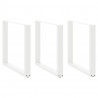 Nogi do stołu jadalnego w kształcie litery U 3 szt. Białe 80x(72-73) cm Stal