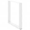 Nogi do stołu jadalnego w kształcie litery U 3 szt. Białe 80x(72-73) cm Stal