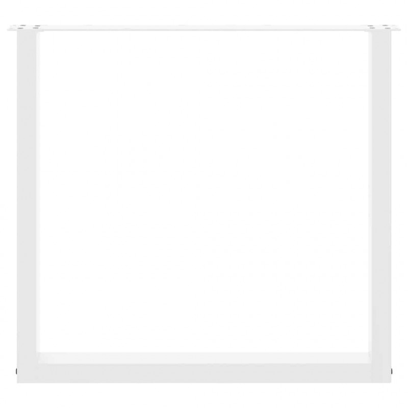Nogi do stołu jadalnego w kształcie litery U 3 szt. Białe 80x(72-73) cm Stal