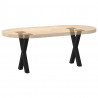 Nogi do stolika kawowego w kształcie litery X 2 szt. Czarne 28x(42-43) cm Stal