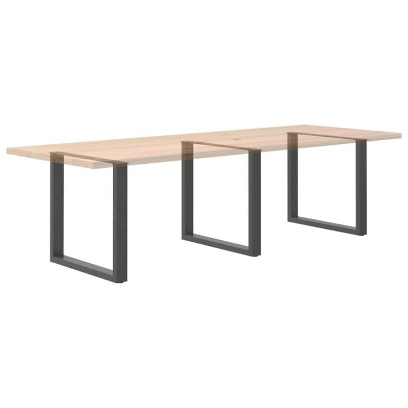 Nogi do stołu jadalnego w kształcie litery U 3 szt. Antracyt 80x(72-73) cm Stal