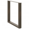 Nogi do stołu jadalnego w kształcie litery U 3 szt. Naturalna stal 80x(72-73) cm Stal