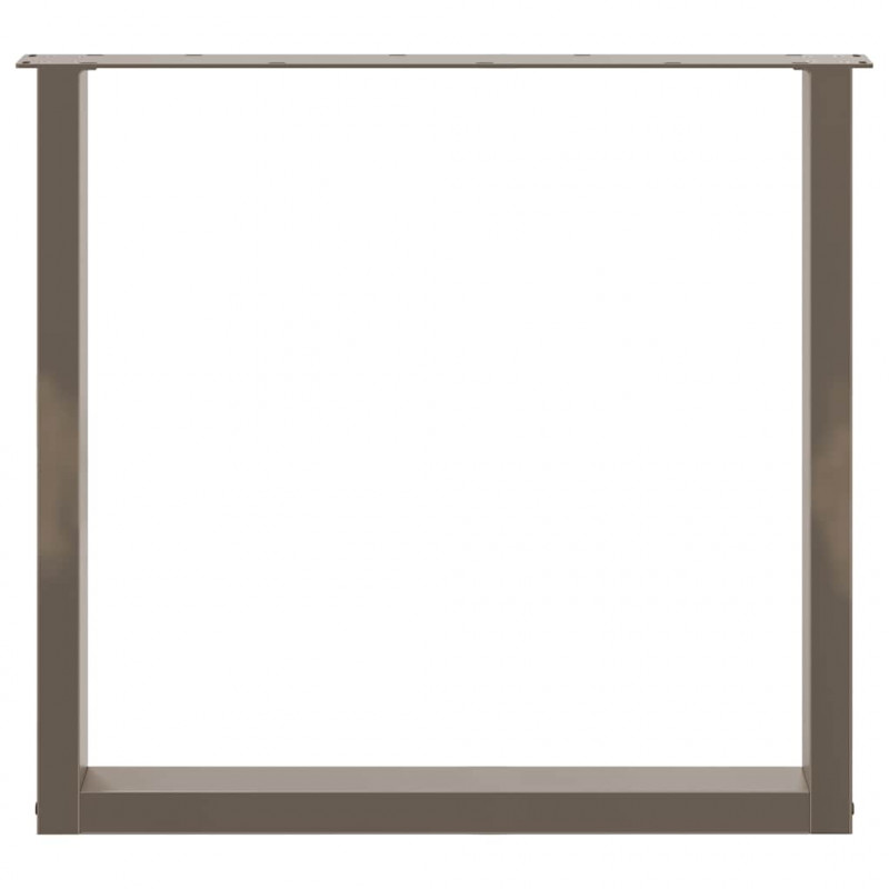 Nogi do stołu jadalnego w kształcie litery U 3 szt. Naturalna stal 80x(72-73) cm Stal