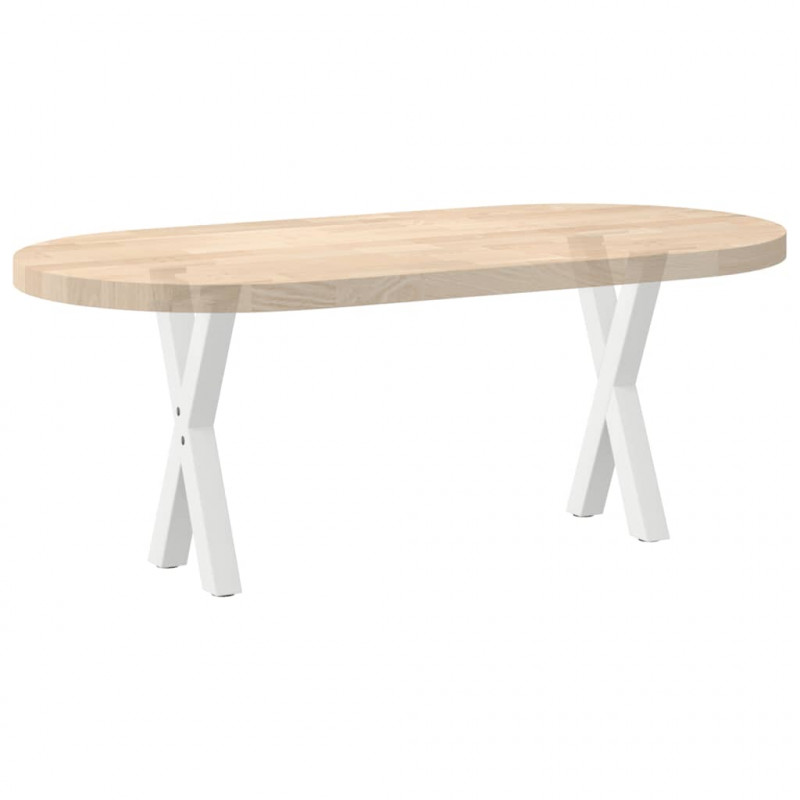 Nogi do stolika kawowego w kształcie litery X 2 szt. Białe 28x(42-43) cm Stal