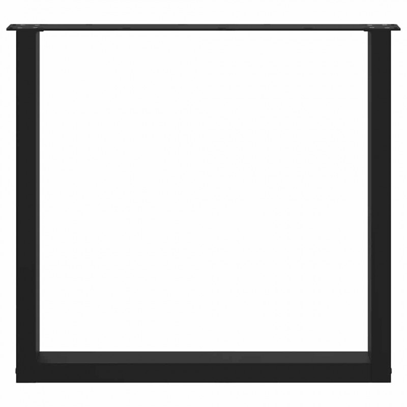 Nogi do stołu jadalnego w kształcie litery U 3 szt. Czarne 90x(72-73) cm Stal