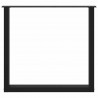 Nogi do stołu jadalnego w kształcie litery U 3 szt. Czarne 90x(72-73) cm Stal