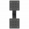 Nogi do stolika kawowego w kształcie litery X 2 szt. Antracyt 28x(42-43) cm Stal