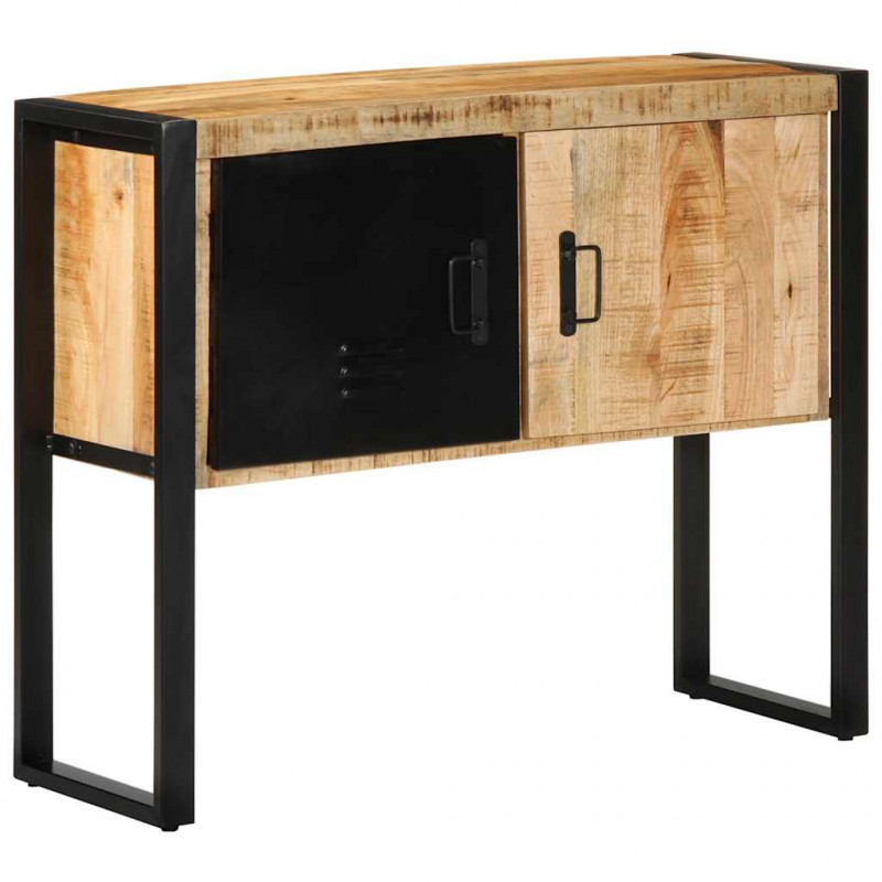 Szafka konsolowa, 90x35x75 cm, surowe drewno mango