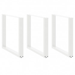 Nogi do stołu jadalnego w kształcie litery U 3 szt. Białe 90x(72-73) cm Stal