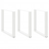 Nogi do stołu jadalnego w kształcie litery U 3 szt. Białe 90x(72-73) cm Stal
