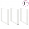 Nogi do stołu jadalnego w kształcie litery U 3 szt. Białe 90x(72-73) cm Stal