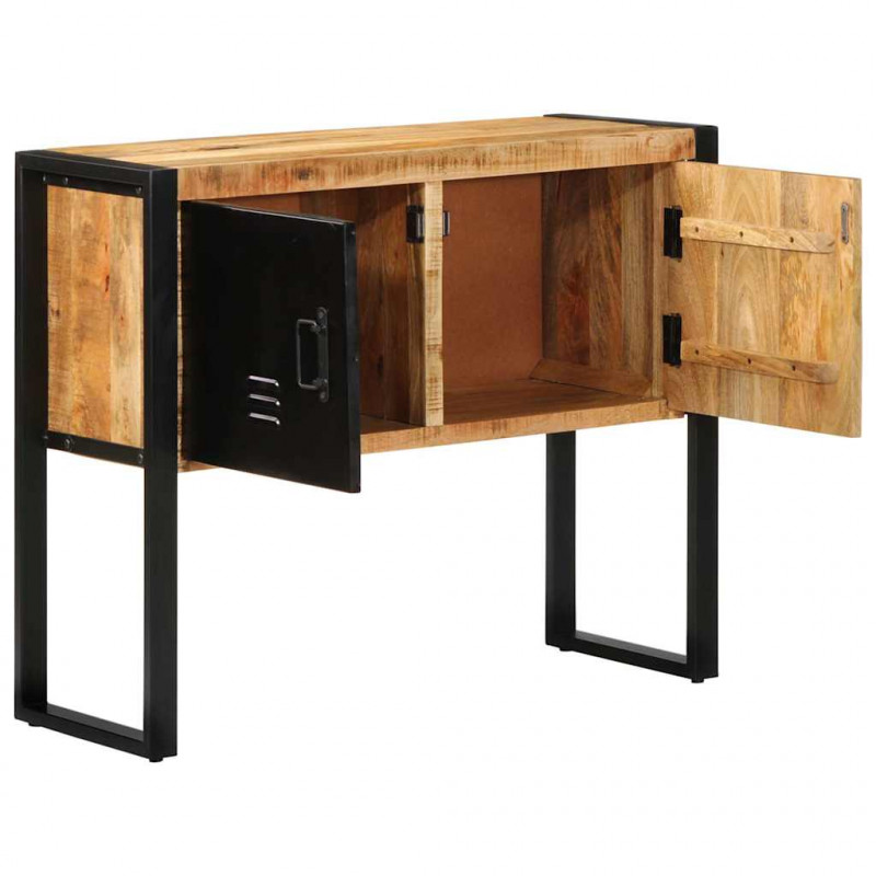 Szafka konsolowa, 90x35x75 cm, surowe drewno mango