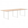 Nogi do stołu jadalnego w kształcie litery U 3 szt. Białe 90x(72-73) cm Stal