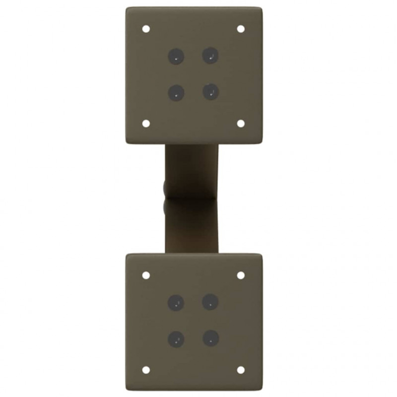 Nogi do stolika kawowego w kształcie litery X 2 szt. Naturalna stal 28x(42-43) cm Stal