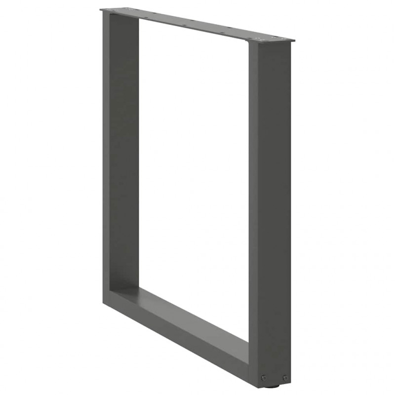 Nogi do stołu jadalnego w kształcie litery U 3 szt. Antracyt 90x(72-73) cm Stal
