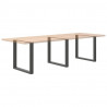 Nogi do stołu jadalnego w kształcie litery U 3 szt. Antracyt 90x(72-73) cm Stal