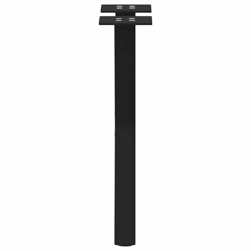 Nogi do stolika kawowego w kształcie litery X 2 szt. Czarne 38x(42-43) cm Stal