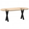 Nogi do stolika kawowego w kształcie litery X 2 szt. Czarne 38x(42-43) cm Stal
