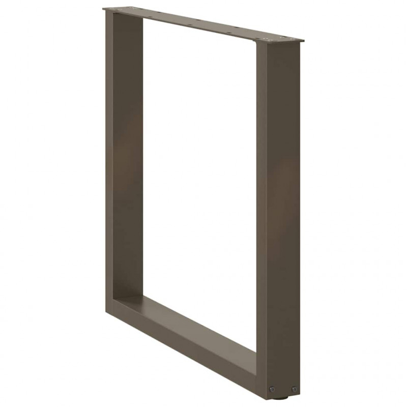 Nogi do stołu jadalnego w kształcie litery U 3 szt. Naturalna stal 90x(72-73) cm Stal