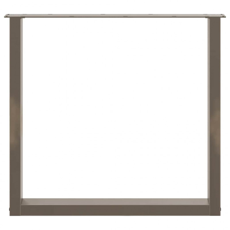 Nogi do stołu jadalnego w kształcie litery U 3 szt. Naturalna stal 90x(72-73) cm Stal