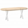 Nogi do stolika kawowego w kształcie litery X 2 szt. Białe 38x(42-43) cm Stal