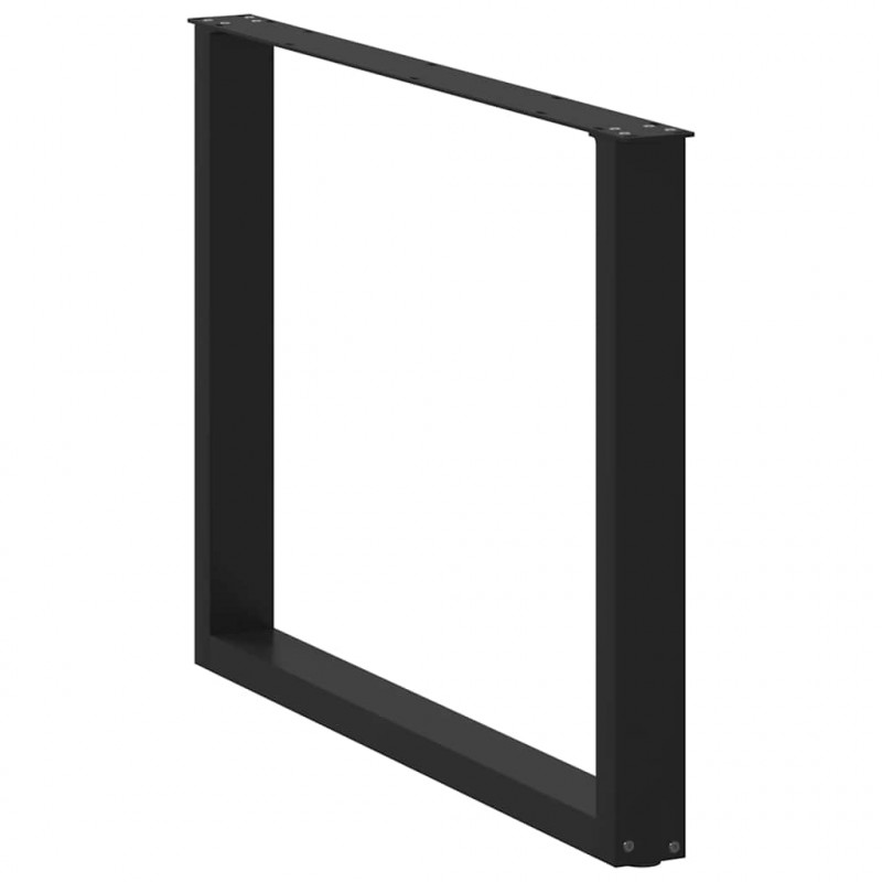 Nogi do stołu jadalnego w kształcie litery U 3 szt. Czarne 100x(72-73) cm Stal