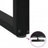 Nogi do stołu jadalnego w kształcie litery U 3 szt. Czarne 100x(72-73) cm Stal