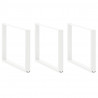 Nogi do stołu jadalnego w kształcie litery U 3 szt. Białe 100x(72-73) cm Stal