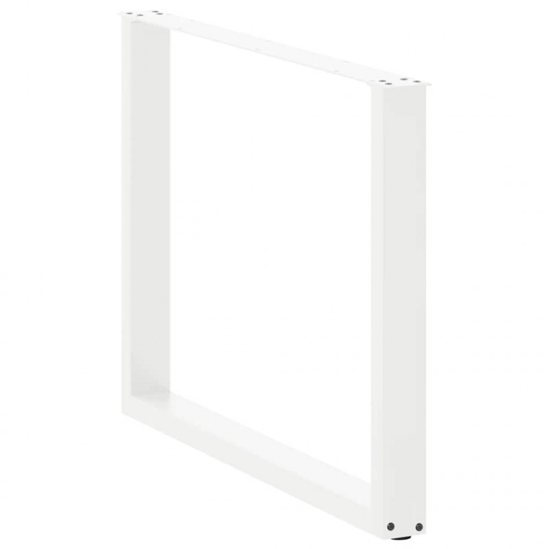 Nogi do stołu jadalnego w kształcie litery U 3 szt. Białe 100x(72-73) cm Stal