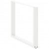 Nogi do stołu jadalnego w kształcie litery U 3 szt. Białe 100x(72-73) cm Stal