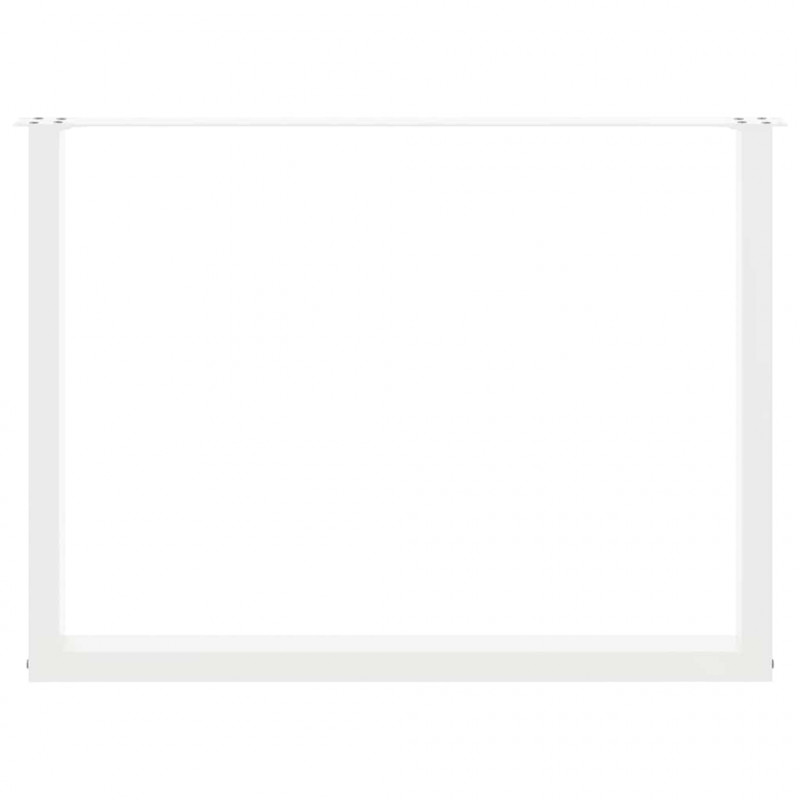 Nogi do stołu jadalnego w kształcie litery U 3 szt. Białe 100x(72-73) cm Stal