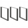 Nogi do stołu jadalnego w kształcie litery U 3 szt. Antracyt 100x(72-73) cm Stal