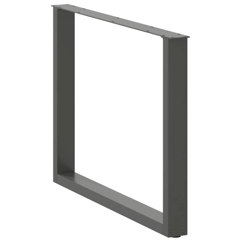 Nogi do stołu jadalnego w kształcie litery U 3 szt. Antracyt 100x(72-73) cm Stal