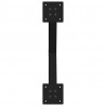 Nogi do stolika kawowego w kształcie litery X 2 szt. Czarne 50x(42-43) cm Stal