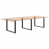 Nogi do stołu jadalnego w kształcie litery U 3 szt. Antracyt 100x(72-73) cm Stal