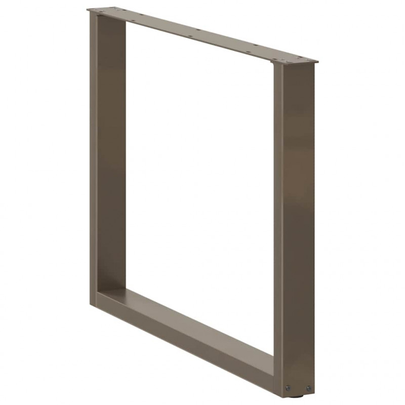 Nogi do stołu jadalnego w kształcie litery U 3 szt. Naturalna stal 100x(72-73) cm Stal