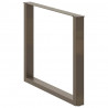 Nogi do stołu jadalnego w kształcie litery U 3 szt. Naturalna stal 100x(72-73) cm Stal