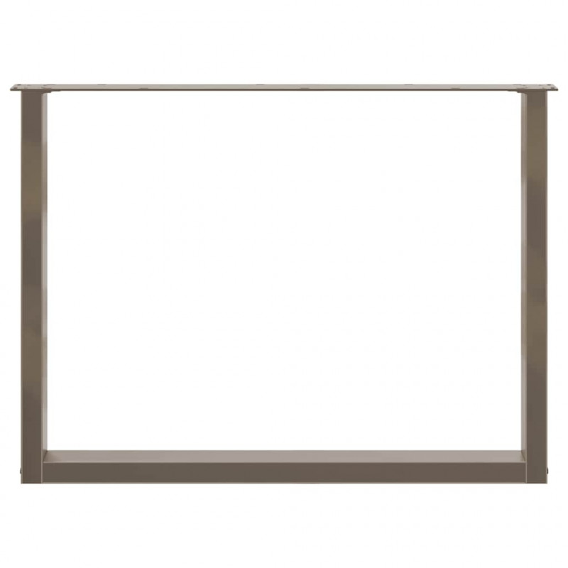 Nogi do stołu jadalnego w kształcie litery U 3 szt. Naturalna stal 100x(72-73) cm Stal