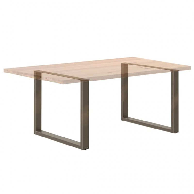 Nogi do stołu jadalnego w kształcie litery U 3 szt. Naturalna stal 100x(72-73) cm Stal