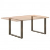 Nogi do stołu jadalnego w kształcie litery U 3 szt. Naturalna stal 100x(72-73) cm Stal