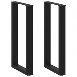 Nogi do stołu barowego w kształcie litery U 2 szt. Czarne 40x(90-91) cm Stal