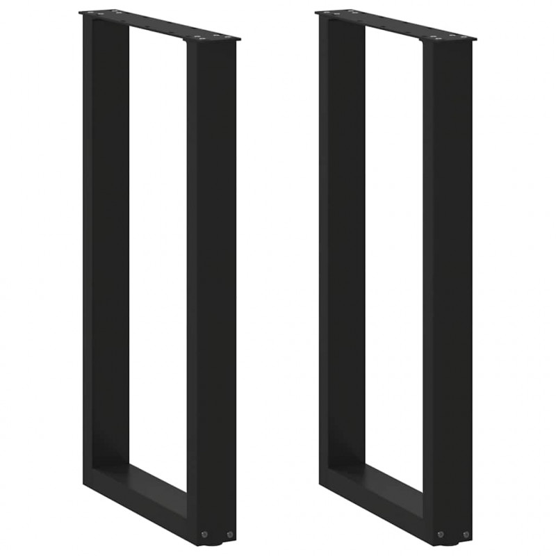 Nogi do stołu barowego w kształcie litery U 2 szt. Czarne 40x(90-91) cm Stal